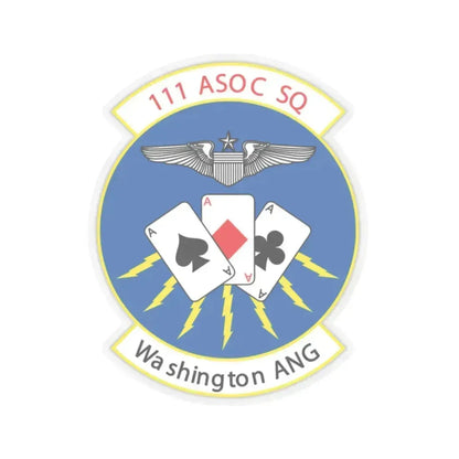 111 ASOC Sq Washington ANG (U.S. Air Force) STICKER Vinyl Kiss-Cut Decal 2 Inch Transparent - The Sticker Space