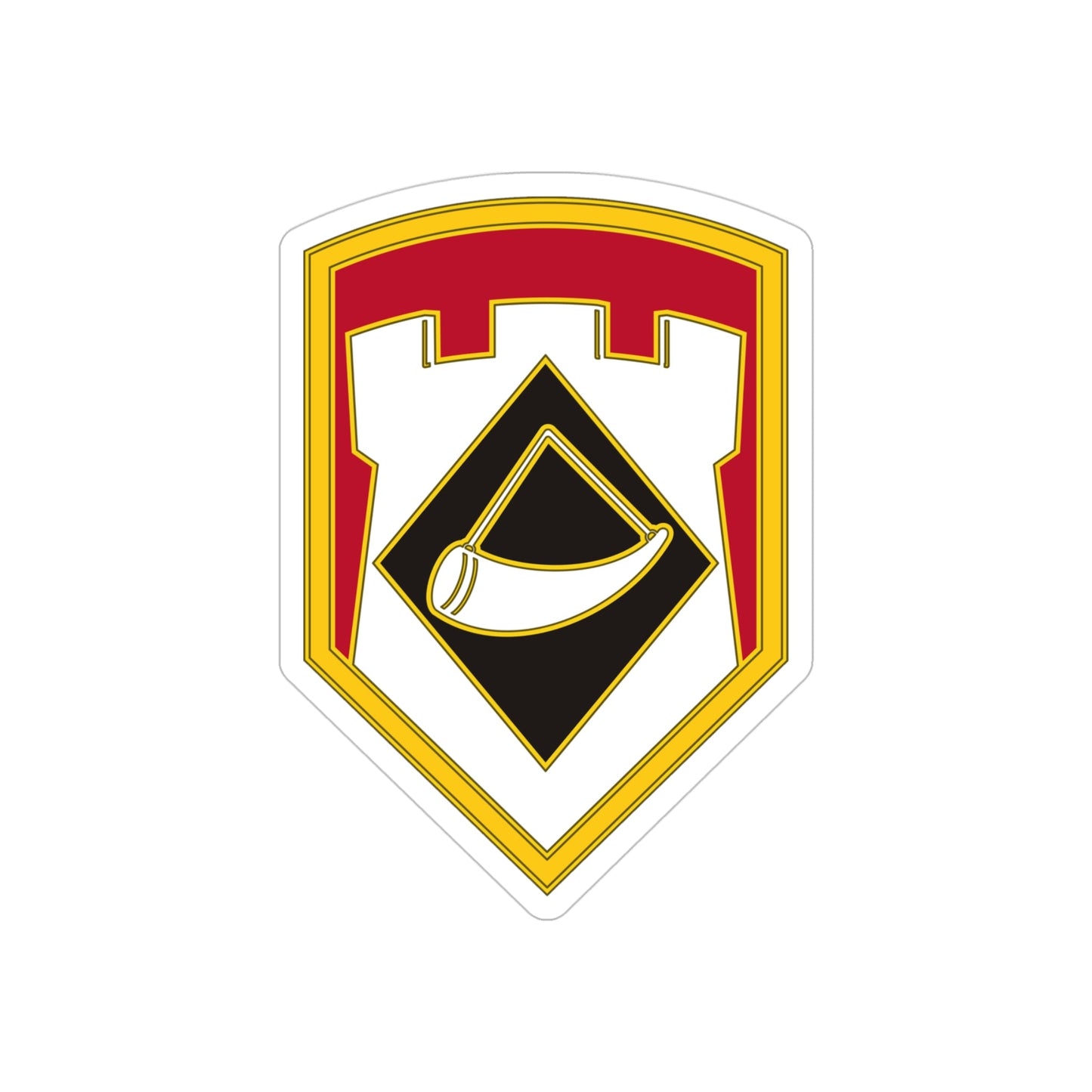 111 Engineer Brigade (U.S. Army) REVERSE PRINT Transparent STICKER-4" × 4"-The Sticker Space