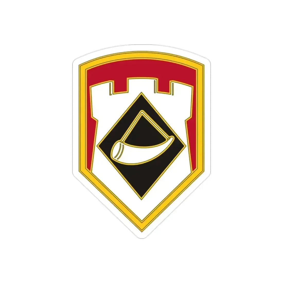 111 Engineer Brigade (U.S. Army) REVERSE PRINT Transparent Die-Cut STICKER 2 Inch Die-Cut Transparent - The Sticker Space