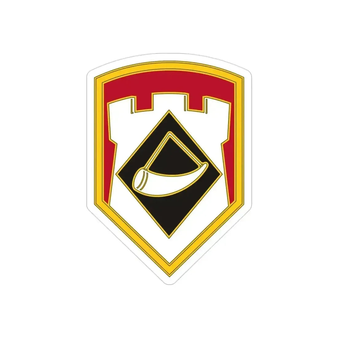 111 Engineer Brigade (U.S. Army) REVERSE PRINT Transparent Die-Cut STICKER 3 Inch Die-Cut Transparent - The Sticker Space