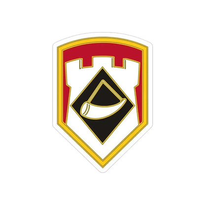 111 Engineer Brigade (U.S. Army) REVERSE PRINT Transparent Die-Cut STICKER 3 Inch Die-Cut Transparent - The Sticker Space