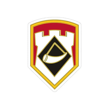 111 Engineer Brigade (U.S. Army) REVERSE PRINT Transparent Die-Cut STICKER 4 Inch Die-Cut Transparent - The Sticker Space