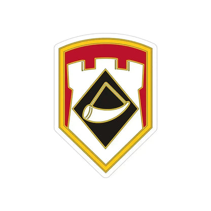 111 Engineer Brigade (U.S. Army) REVERSE PRINT Transparent Die-Cut STICKER 5 Inch Die-Cut Transparent - The Sticker Space