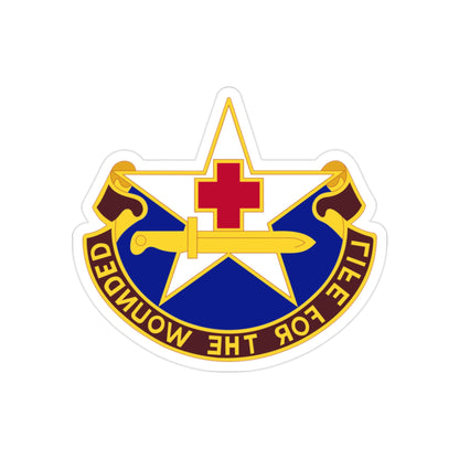 111 Medical Battalion (U.S. Army) REVERSE PRINT Transparent STICKER-2" × 2"-The Sticker Space