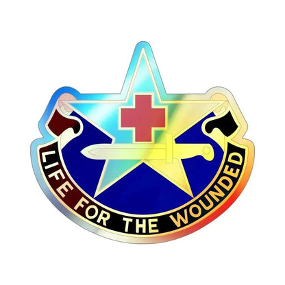 111 Medical Battalion (U.S. Army) Holographic STICKER Die-Cut Vinyl Decal 5 Inch Holographic - The Sticker Space