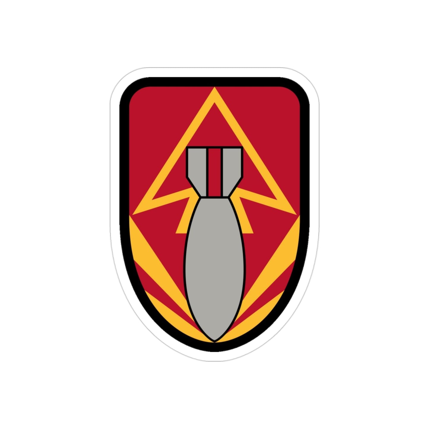 111 Ordnance Group (U.S. Army) REVERSE PRINT Transparent STICKER-3" × 3"-The Sticker Space