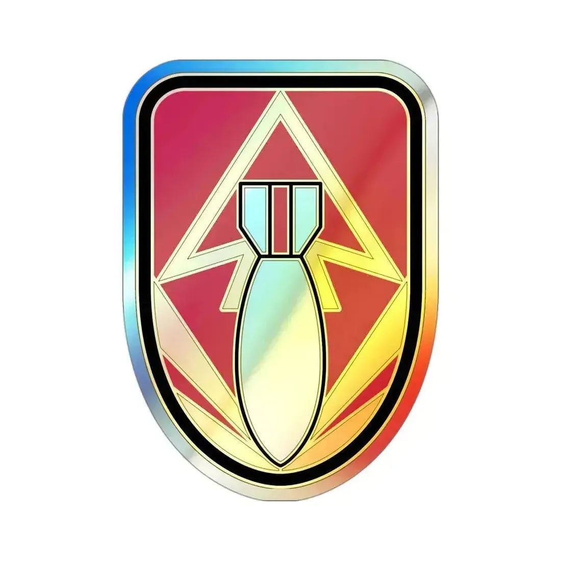 111 Ordnance Group v2 (U.S. Army) Holographic STICKER Die-Cut Vinyl Decal 3 Inch Holographic - The Sticker Space