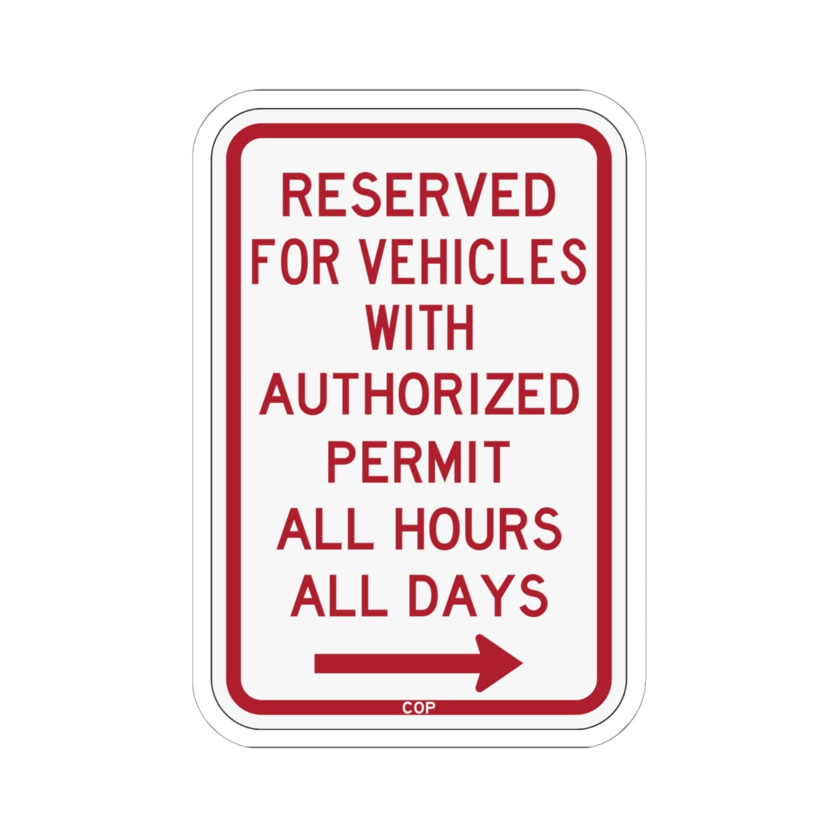PBOT Road sign P4457R (Oregon) (Road Sign) STICKER Vinyl Kiss-Cut Decal