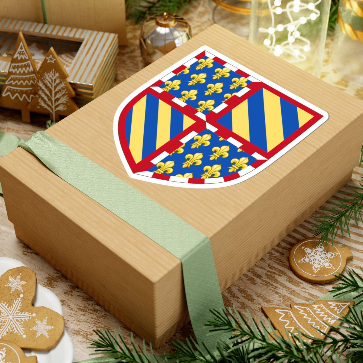 Arms of the Duke of Burgundy 1364-1404 (Spain) (Coat of Arms) STICKER Vinyl Kiss-Cut Decal