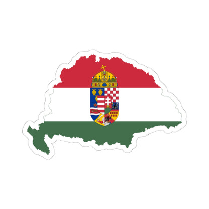Flag-map of Transleithania 1915-1918 (Hungary) STICKER Vinyl Kiss-Cut Decal