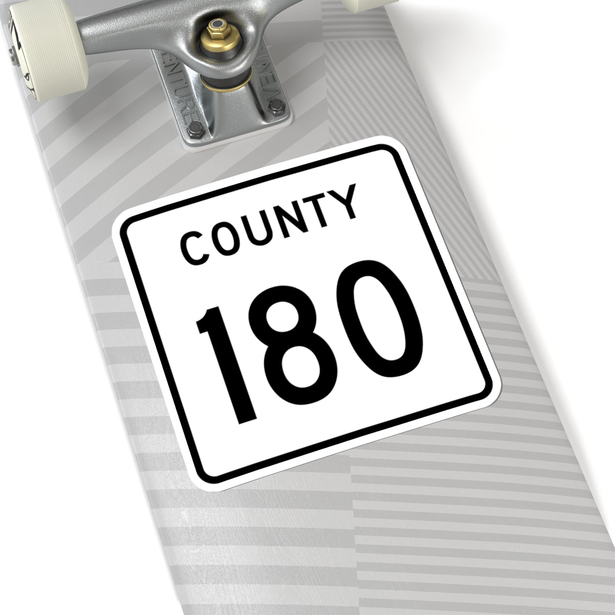 County 180 square (Minnesota) (Road Sign) STICKER Vinyl Kiss-Cut Decal