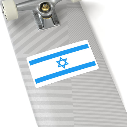 Flag of Israel Light Blue 1-2 (Israel) STICKER Vinyl Kiss-Cut Decal