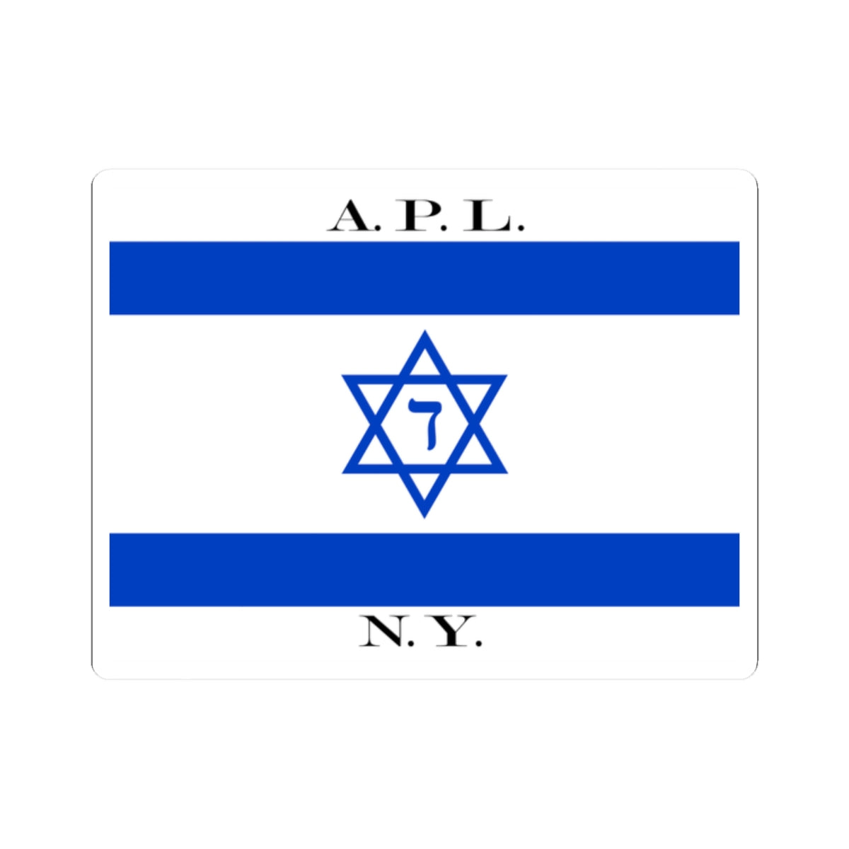American Palestine Line house flag (Israel) STICKER Vinyl Kiss-Cut Decal