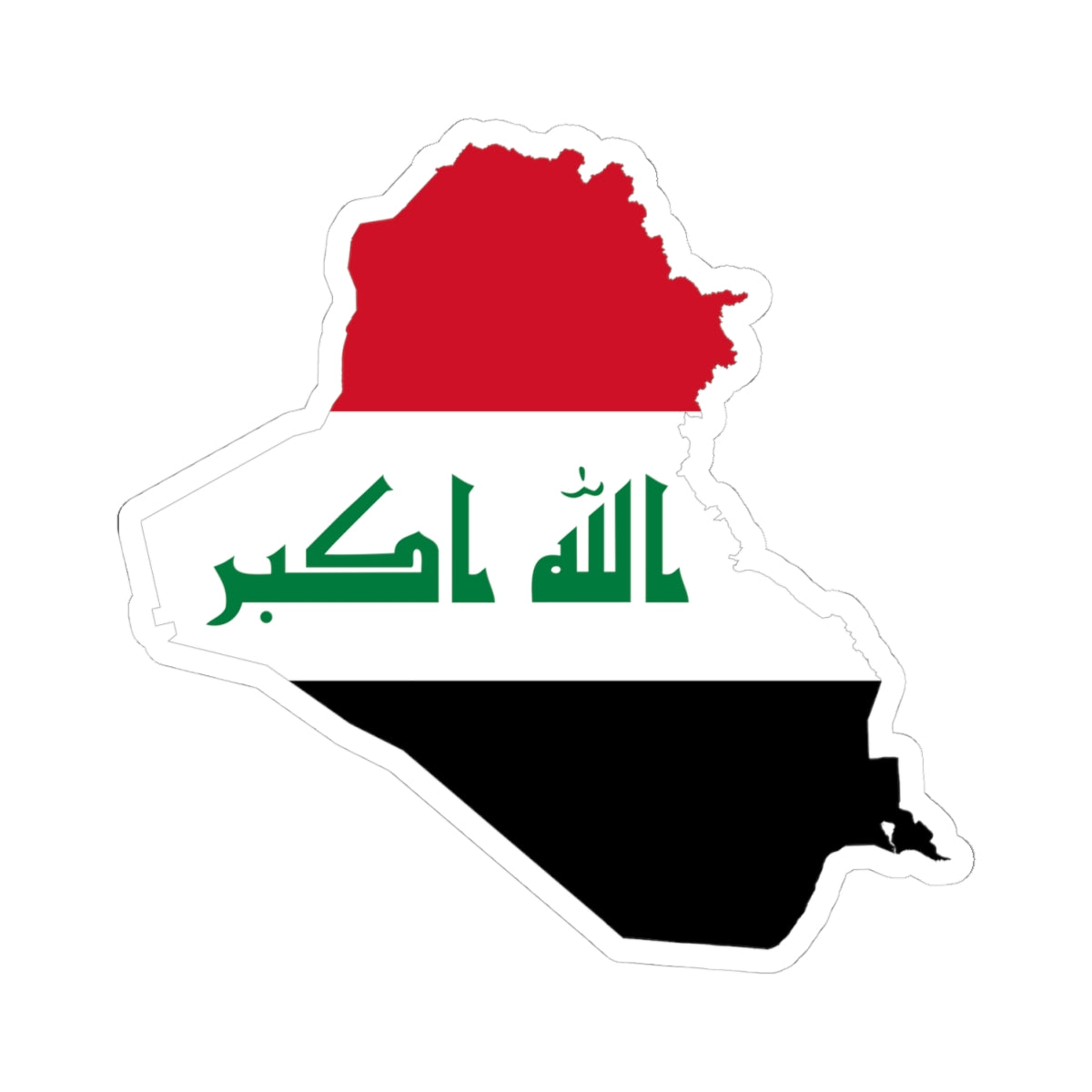 Iraq-Flagmap (Iraq) STICKER Vinyl Kiss-Cut Decal