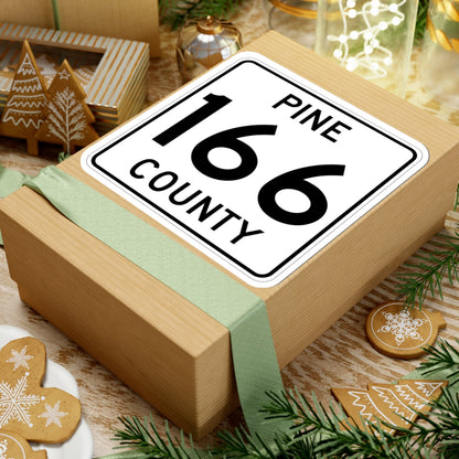 Pine County Route 166 MN (Minnesota) (Road Sign) STICKER Vinyl Kiss-Cut Decal