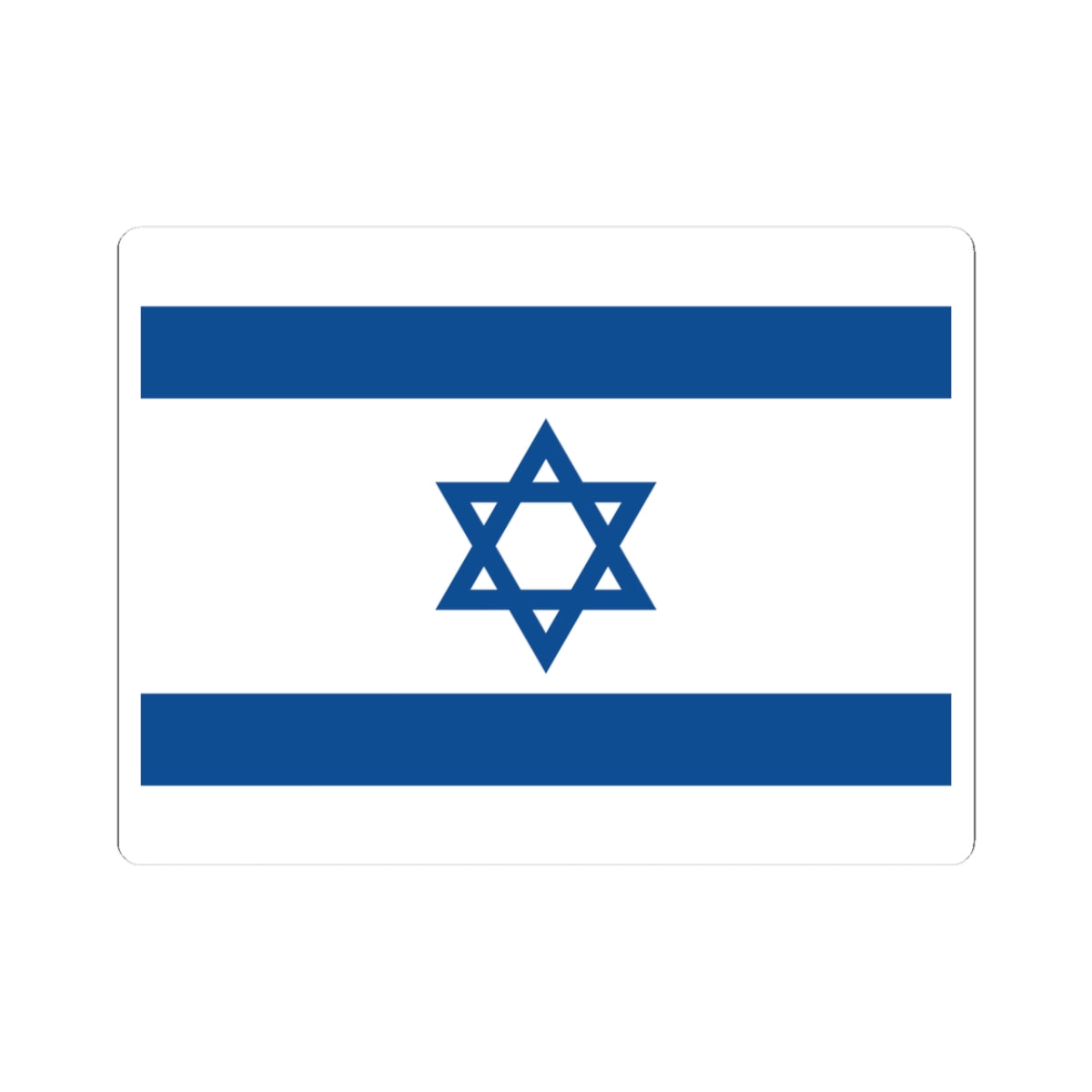 Flag of Israel Yale Blue (Israel) STICKER Vinyl Kiss-Cut Decal