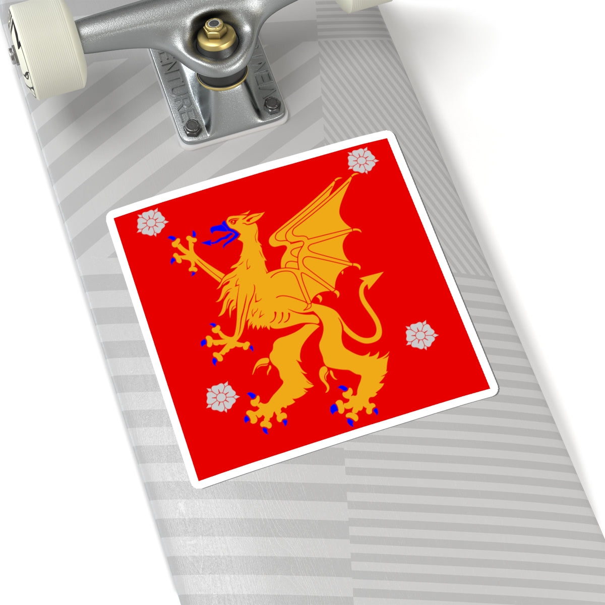 Ostergotland flag (Sweden) STICKER Vinyl Kiss-Cut Decal