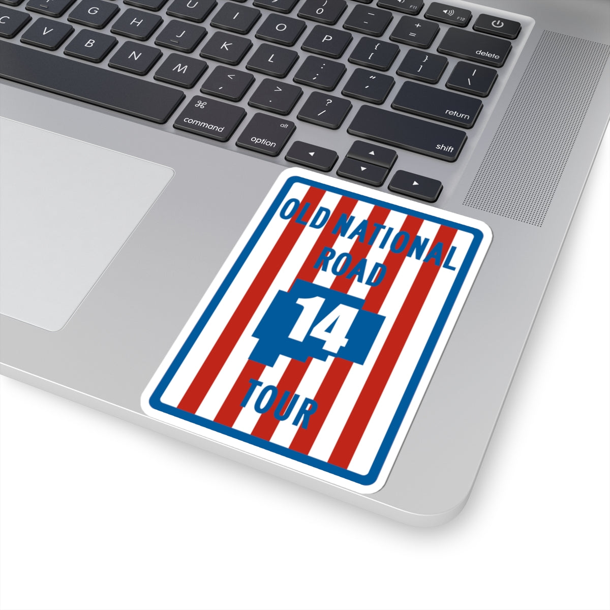 Old National Road Tour 14 (Ohio) (Road Sign) STICKER Vinyl Kiss-Cut Decal