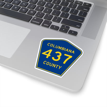 Columbiana County 437 (Ohio) (Road Sign) STICKER Vinyl Kiss-Cut Decal