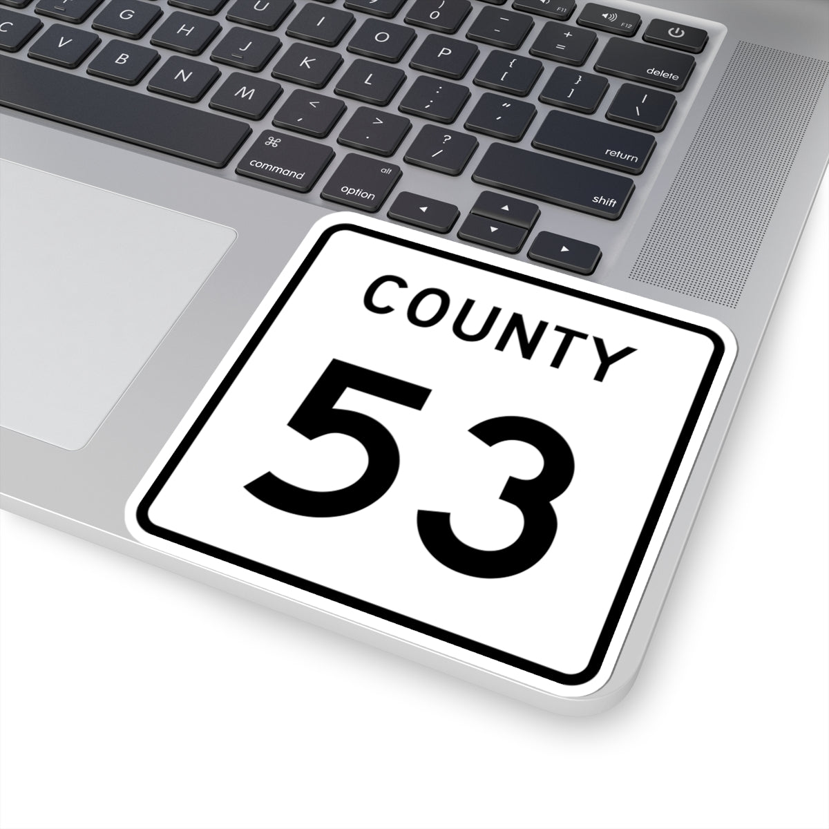 County 53 square (Minnesota) (Road Sign) STICKER Vinyl Kiss-Cut Decal