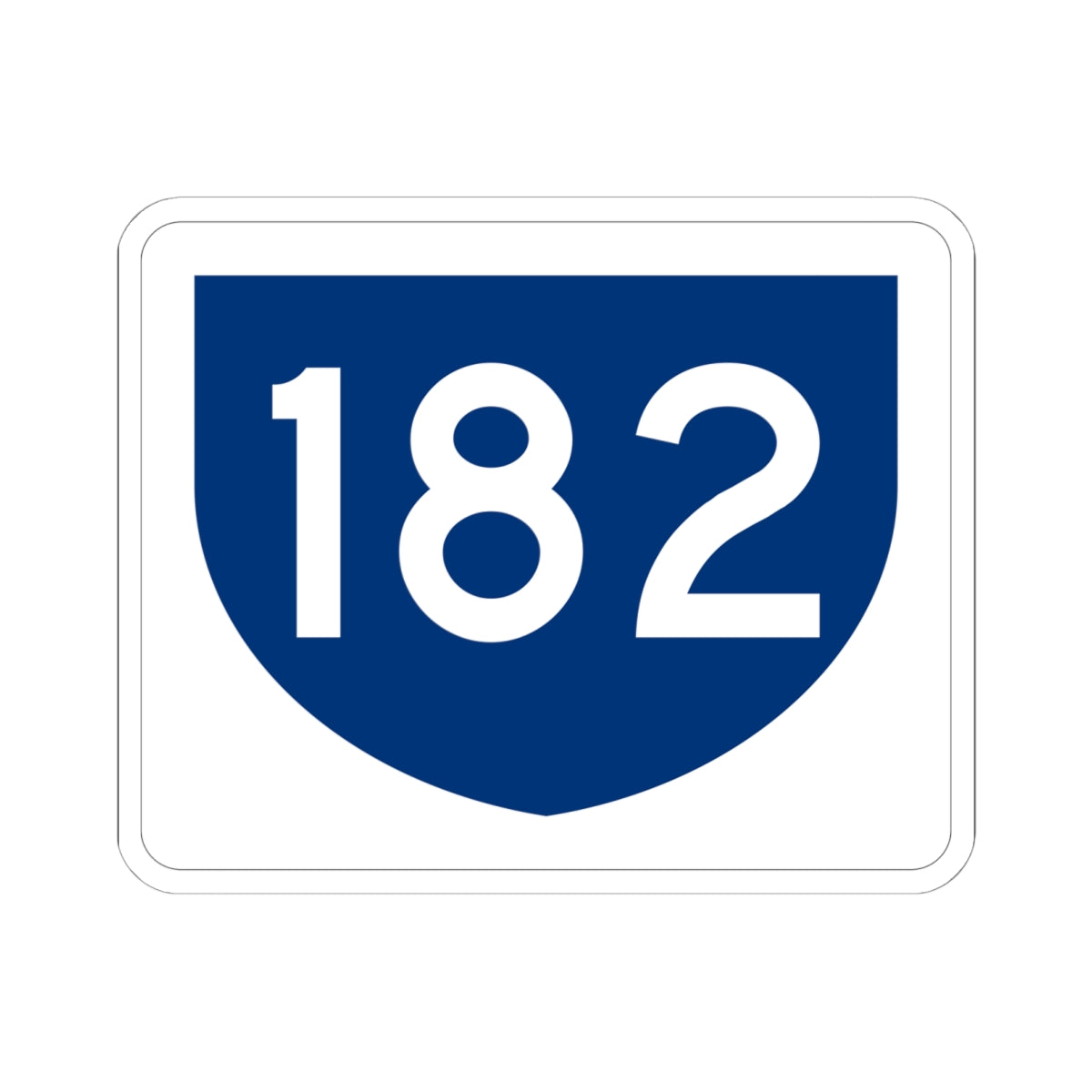 PR primary 182 (Puerto Rico) (Road Sign) STICKER Vinyl Kiss-Cut Decal