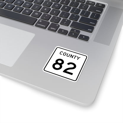 County 82 square (Minnesota) (Road Sign) STICKER Vinyl Kiss-Cut Decal