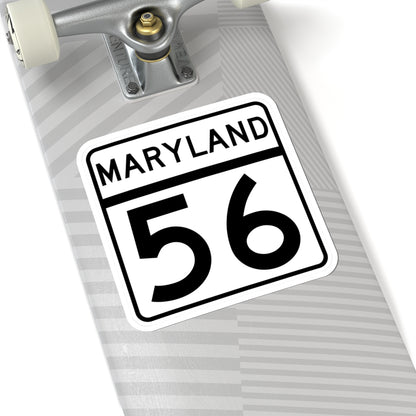 MD Route 56 (Maryland) (Road Sign) STICKER Vinyl Kiss-Cut Decal
