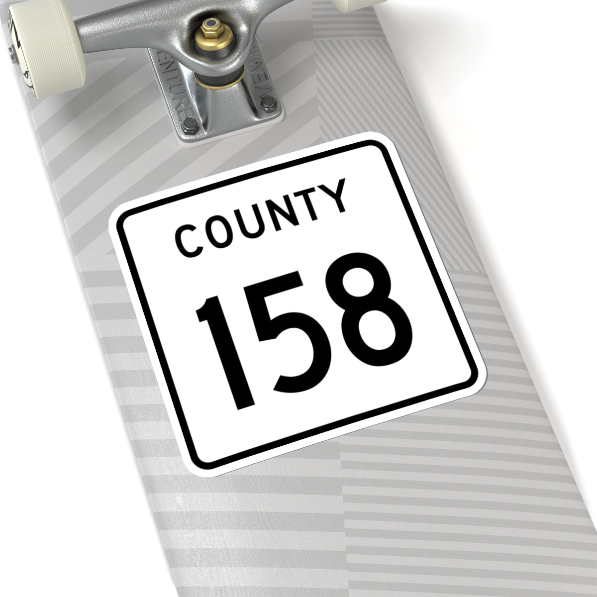 County 158 square (Minnesota) (Road Sign) STICKER Vinyl Kiss-Cut Decal