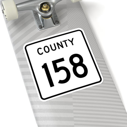County 158 square (Minnesota) (Road Sign) STICKER Vinyl Kiss-Cut Decal