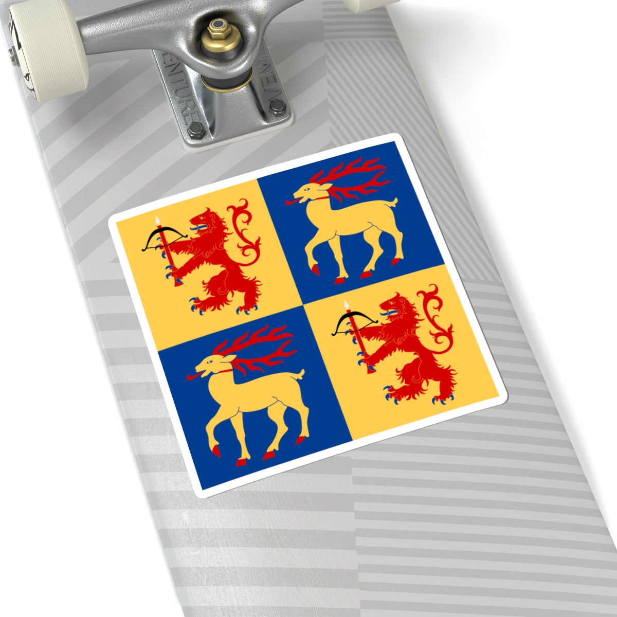 Kalmar lan vapenflagga (Sweden) STICKER Vinyl Kiss-Cut Decal