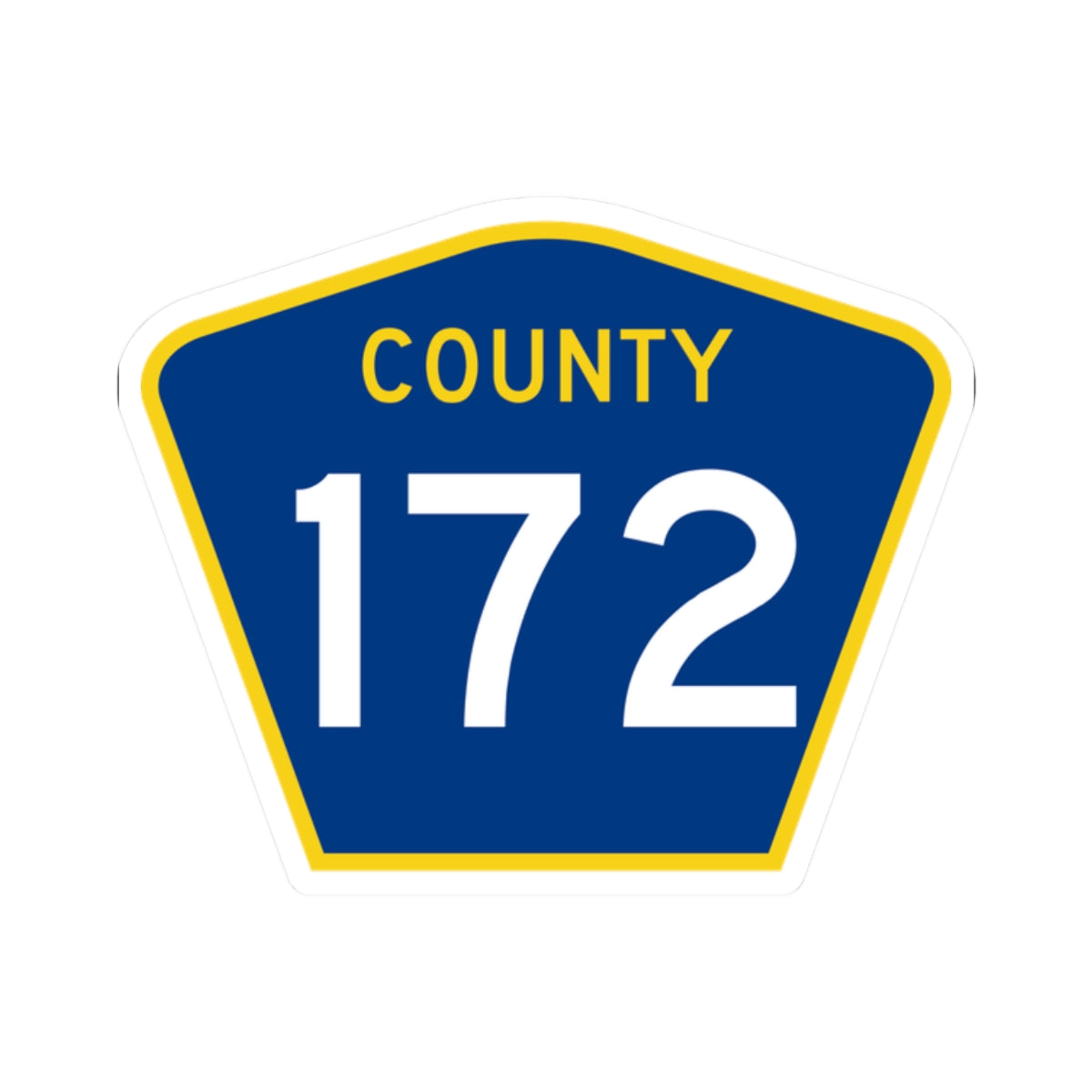 County 172 MN (Minnesota) (Road Sign) STICKER Vinyl Kiss-Cut Decal