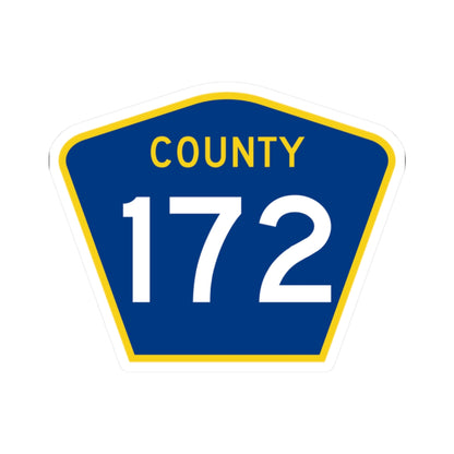 County 172 MN (Minnesota) (Road Sign) STICKER Vinyl Kiss-Cut Decal