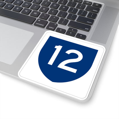 PR primary 12 (Puerto Rico) (Road Sign) STICKER Vinyl Kiss-Cut Decal