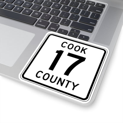 Cook County 17 MN (Minnesota) (Road Sign) STICKER Vinyl Kiss-Cut Decal