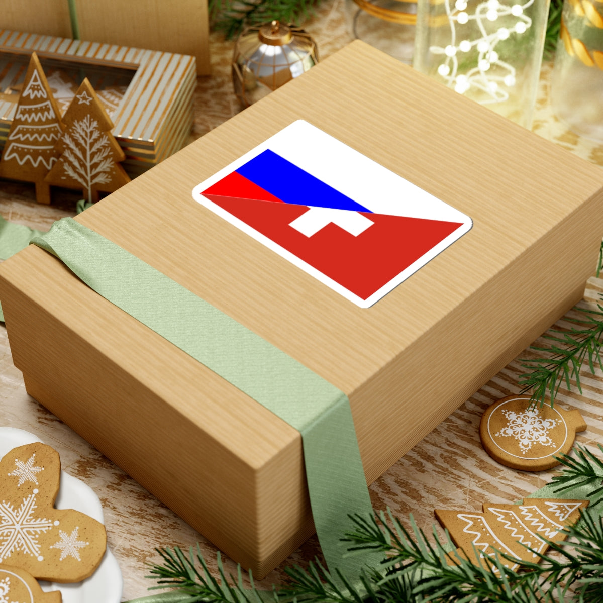 Flag of Switzerland and Russia (Russia) STICKER Vinyl Kiss-Cut Decal