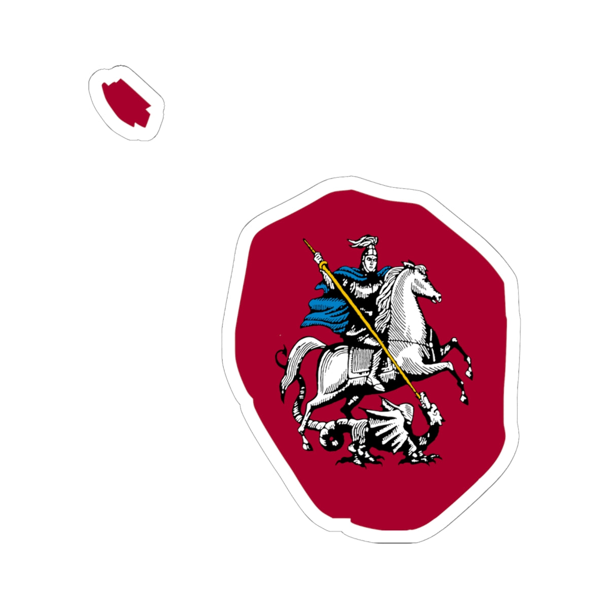 Flag-map of Moscow 1995 (Russia) STICKER Vinyl Kiss-Cut Decal