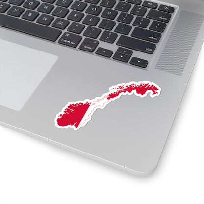 Flag-map of Norway 1814-1821 (Norway) STICKER Vinyl Kiss-Cut Decal