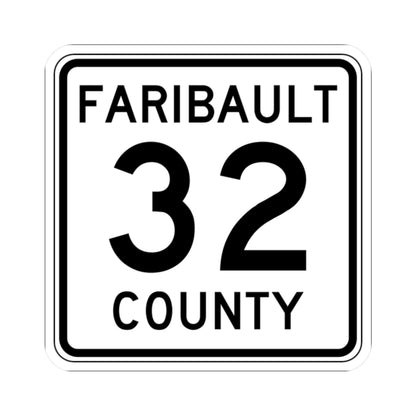 Faribault County Route 32 MN (Minnesota) (Road Sign) STICKER Vinyl Kiss-Cut Decal