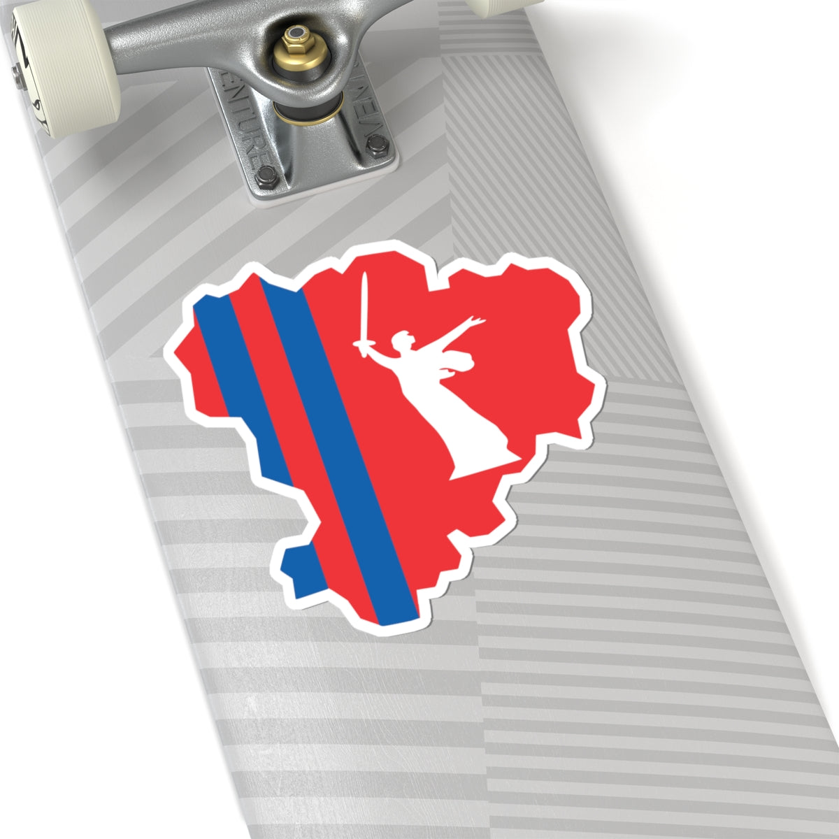 Flag-map of Volgograd Oblast (Russia) STICKER Vinyl Kiss-Cut Decal