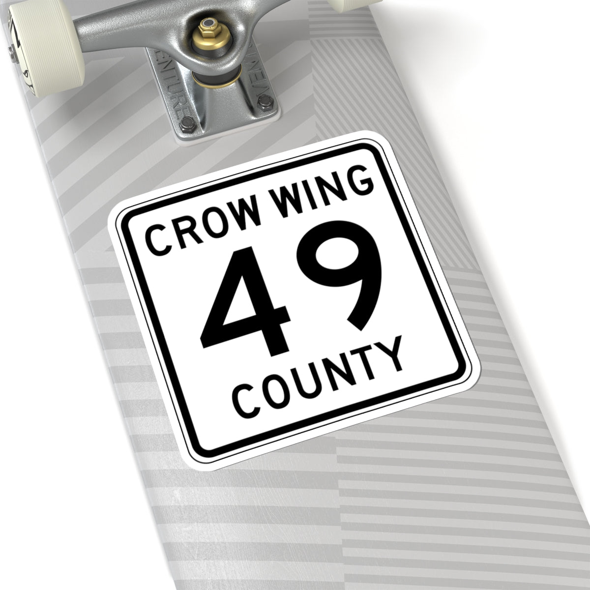 Crow Wing County 49 (Minnesota) (Road Sign) STICKER Vinyl Kiss-Cut Decal