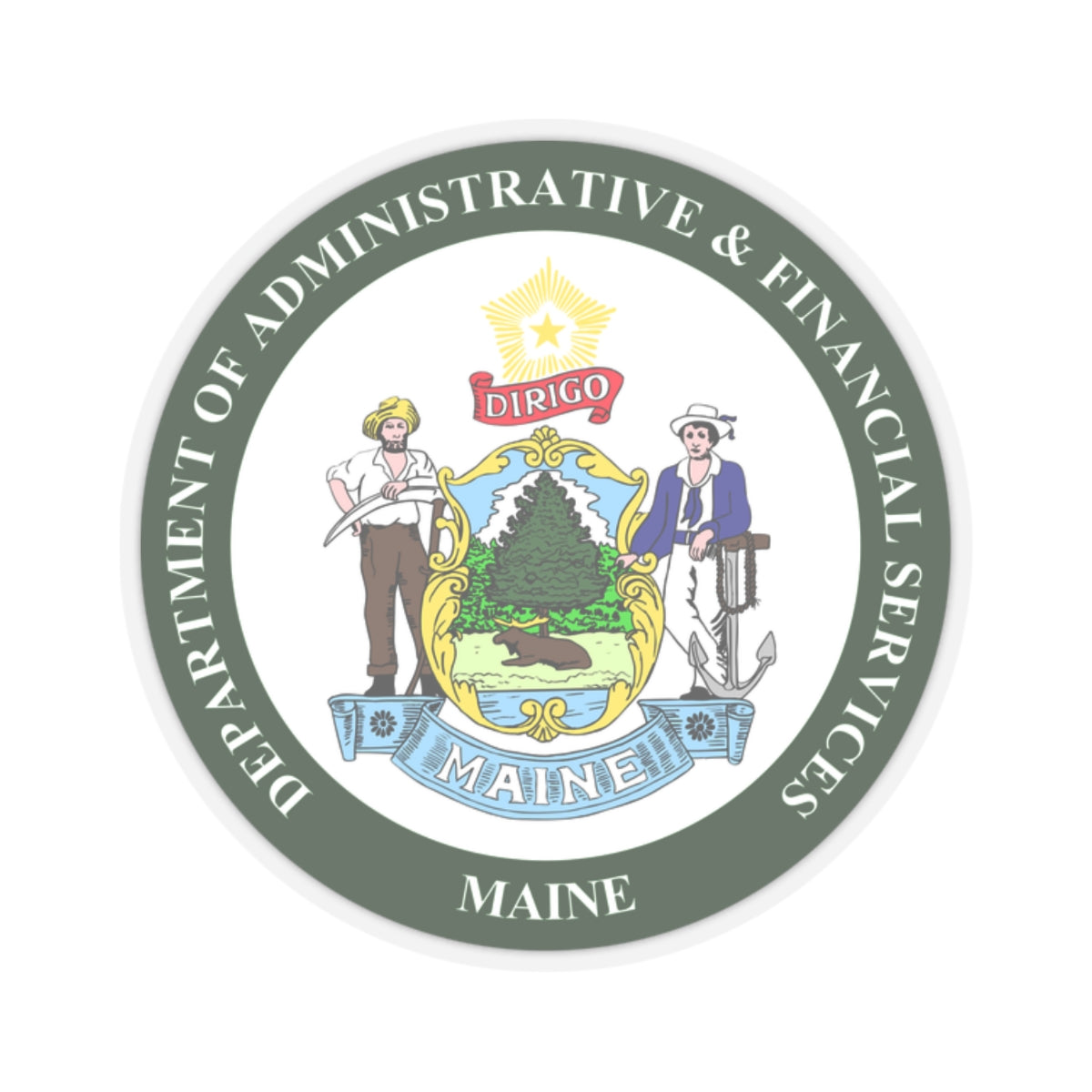 Maine Department of Administrative and Financial Services - STICKER Vinyl Kiss-Cut Decal