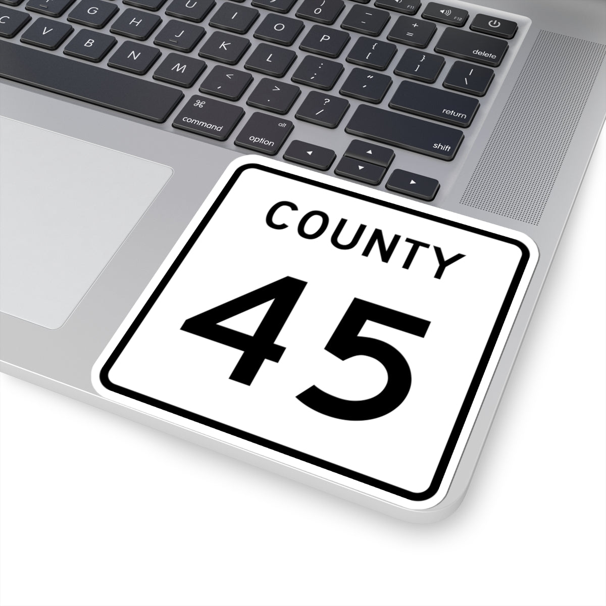 County 45 square (Minnesota) (Road Sign) STICKER Vinyl Kiss-Cut Decal