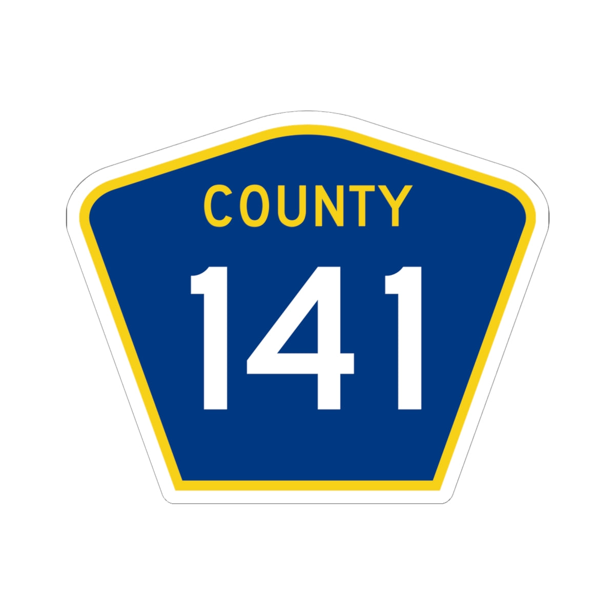 County 141 MN (Minnesota) (Road Sign) STICKER Vinyl Kiss-Cut Decal