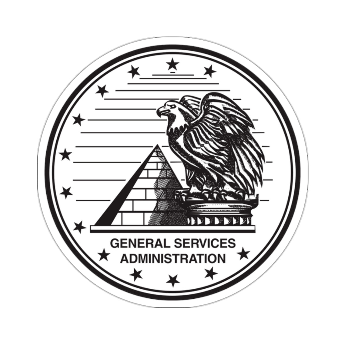 Seal of the General Services Administration - STICKER Vinyl Kiss-Cut Decal