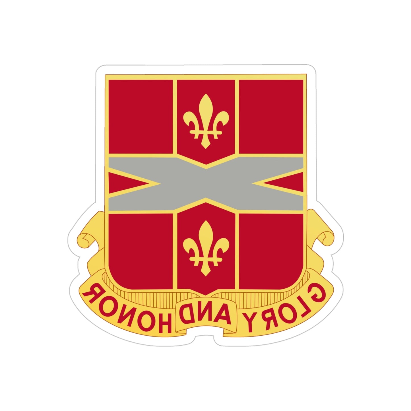 111th Air Defense Artillery Regiment (U.S. Army) REVERSE PRINT Transparent STICKER-4" × 4"-The Sticker Space