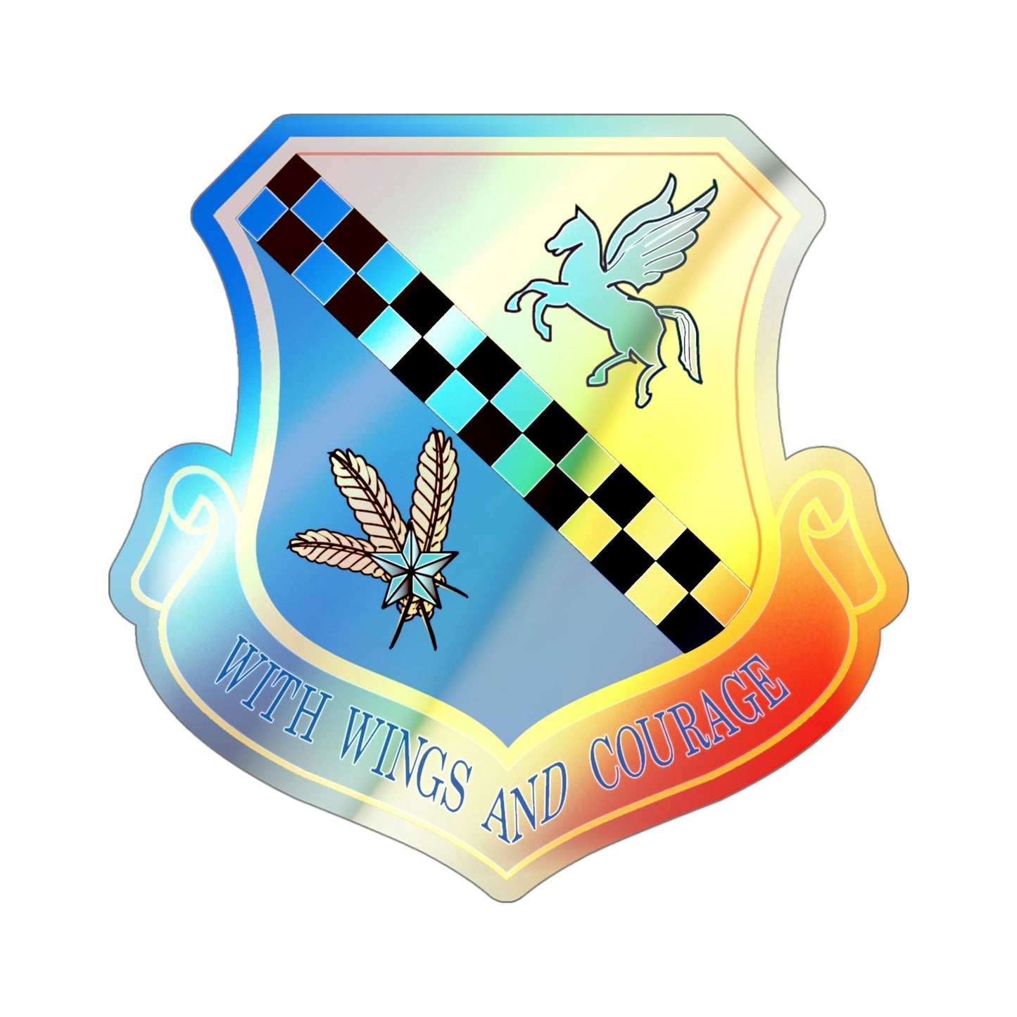 111th Attack Wing (U.S. Air Force) Holographic STICKER Die-Cut Vinyl Decal-4 Inch-The Sticker Space