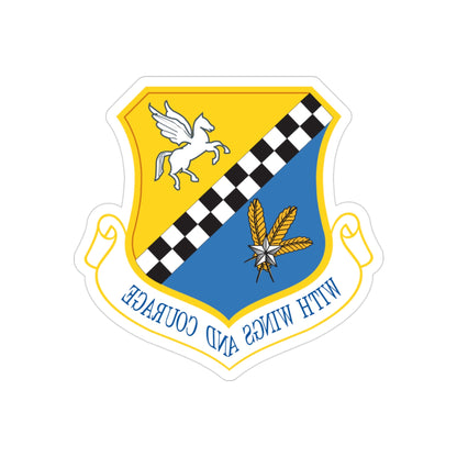 111th Attack Wing (U.S. Air Force) REVERSE PRINT Transparent STICKER-3" × 3"-The Sticker Space