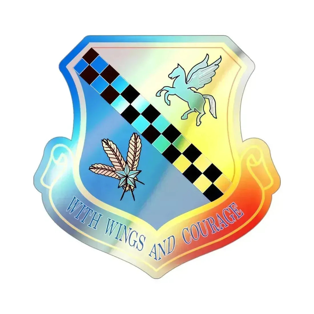 111th Attack Wing (U.S. Air Force) Holographic STICKER Die-Cut Vinyl Decal 3 Inch Holographic - The Sticker Space