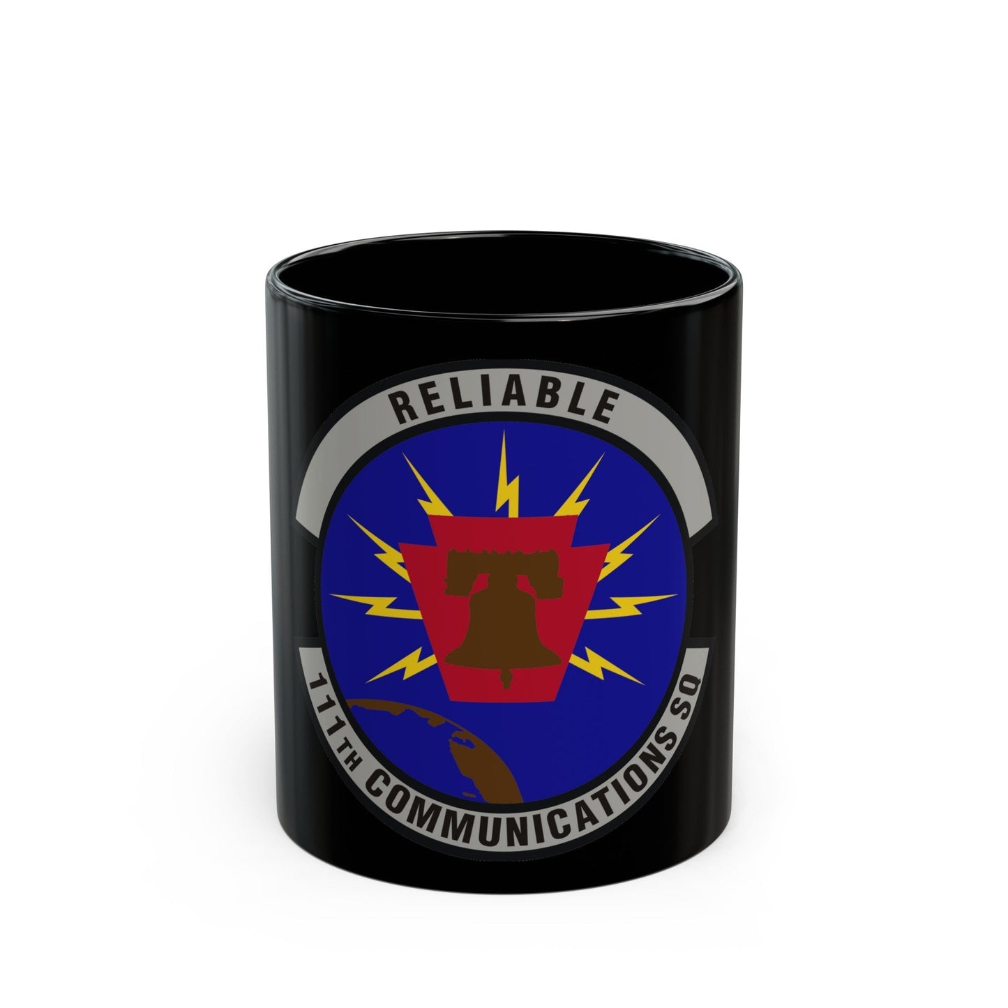 111th Communications Squadron (U.S. Air Force) Black Coffee Mug-11oz-The Sticker Space