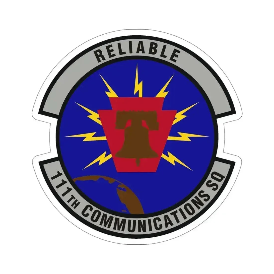 111th Communications Squadron (U.S. Air Force) STICKER Vinyl Die-Cut Decal 4 Inch - The Sticker Space
